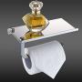 Toilet Paper Holder,Bathroom Tissue Holder with Mobile Phone Storage Shelf