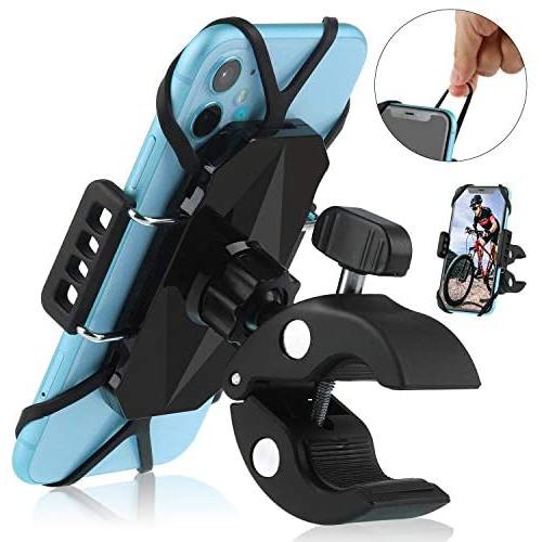 Bike Phone Holder Mount,Universal Premium Motorcycle Cell Phone Mount,Anti Shake and Stable Adjustable 360°Cradle Handlebar Holder Bicycles,Stroller or Motorbike for iPhone 11,8, 7 Xs/Samsung/GPS