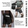 RevoLity Mens 2-in-1 Running Shorts Quick Drying Breathable Active Training Exercise Jogging Cycling Shorts