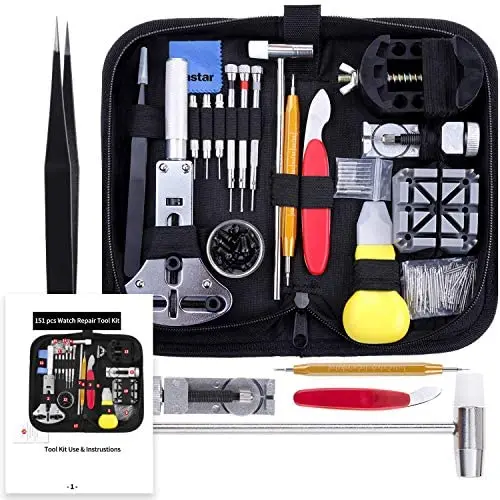 Vastar Watch Repair Kit, Watch Repair Tools Professional Spring Bar Tool Set, Watch Band Link Pin Tool Set with Carrying Case Vastar Watch Repair Kit, Watch Repair Tools Professional Spring Bar Tool Set, Watch Band Link Pin Tool Set with Carrying Case