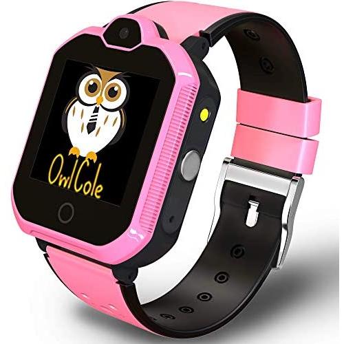 4G GPS Tracker Best Unlocked Wrist Smart Phone Watch for Kids with Sim Camera Video Call Flashlight Fitness Tracker Birthday for Children Boys Girls iPhone Android Smartphone (Pink)