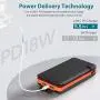 Solar Charger 25000mAh, Hiluckey Outdoor Portable Solar Power Bank with 4 Solar Panels, 18W PD USB C Fast Charge External Battery Pack, 3 USB Ports for Smartphones, Tablets, etc Solar Charger 25000mAh, Hiluckey Outdoor Portable Solar Power Bank with 4 Solar Panels, 18W PD USB C Fast Charge External Battery Pack, 3 USB Ports for Smartphones, Tablets, etc