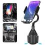 Car Cup Holder Phone Mount Universal Adjustable Gooseneck Cell Phone Cup Holder for car Cell Phone Cradle with 360° Rotatable Cup Phone Holder for car iPhone 11 PRO MAX XS/X/8/7 Plus/Samsung Galaxy