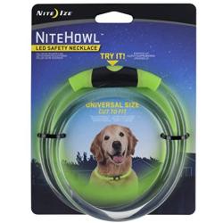 NiteHowl LED Safety Necklace, Universal, Reusable Visibility Necklace for Pets