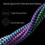 iPhone Chargers [4Pack], USB Wall Plug with Braided Phone Cords for iPhone SE/11 Pro Max/XS Max/XR/10/8 Plus/7/6S, iPad Pro, Mini, iPod Touch, Fast Charging Multi Color Long Cable & Black Charge Block