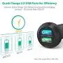 Quick Charge 3.0 Car Charger RAVPower 40W 3A Car Adapter with Dual Qc USB Ports Compatible with Galaxy S10+ S9+ S8+ Note 10+ Note 9+ Note 8, iPhone 11 Pro Max X XR XS Max and More (Black)