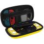 Case for Nintendo Switch Lite, Protective Hard Shell Travel Case with 18 Games, 4 SD Cards and Pouch for Nintendo Switch Joy-con and Other Accessories (Yellow)