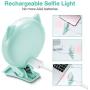 Selfie Light Rechargeable for iPhone, Ring Light with 9-Level Adjustable Brightness for Laptop, Clip on Mini Cell Phone LED Light, Portable Battery Operated Light, USB Powered Photo Light for Video