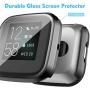 OYODSS Hard Case Compatible with Fitbit Versa 2 with Screen Protector, Hard PC Case Slim Tempered Glass Screen Protector Overall Protective Cover for Fitbit Versa 2 Smartwatch