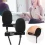 Mini Dual Microphone for Phone, Phone Mini Recording Karaoke Mobile Phone Small Microphone Tie-Clip Pocket Dual Miacrophone