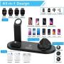Kertxin Wireless Charger Stand,4 in 1 Wireless Charging Station Dock with USB for Apple Watch iWatch 5 4 3 2 1, Airpods,iPhone 11 11 Pro X Xs XR Max 8 Plus 8,Samsung Galaxy S9 S8
