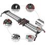 GVM Camera Slider,31”/80cm Adjustable Carbon Fiber Dolly Rail Track Stabilizer Sturdy Video Shot Slider with 6 Bearings for DSLR Camera DV Video Movie and Photography