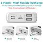ROMOSS 10000mAh Power Bank OM10, 3 Inputs & 2 Outputs Fast Charge Portable Charger, Type-C External Battery Pack Compatible for iPhone 11, iPhone Xs, iPhone 8, iPhone 7, Samsung S20