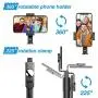 Selfie Stick Phone Tripod Stand - Portable Cellphone Tripod with Bluetooth Remote & Fill Light, Lightweight Smartphone Tripod for iPhone & Android Phone, Extendable to 27.6 Selfie Stick Phone Tripod Stand - Portable Cellphone Tripod with Bluetooth Remote & Fill Light, Lightweight Smartphone Tripod for iPhone & Android Phone, Extendable to 27.6