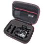 Smatree Carrying Case Compatible for GoPro Hero 8/7/6/5/4/3+/3/2/1/GOPRO HERO (2018)/DJI Osmo Action(Black & Red)-Extra-Small
