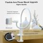 SHAWE Phone Holder Bed Gooseneck Mount - Flexible Arm 360 Mount Clip Adjustable Bracket Clamp Stand Compatible with Cell Phone 11 Pro XS Max XR X 8 7 6 Plus 5 4, Samsung S10 S9 S8 for Bedroom Desk