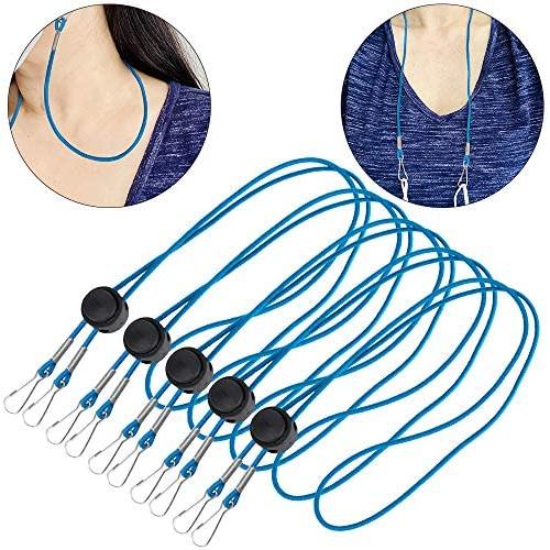 Mask Lanyard TOOVREN Upgraded Lanyard for Face Mask Around Neck Adjustable Length Face Mask Lanyard Strap Mask Lanyard Clip Mask Holder Lanyard for Kids Students Adults 5 PCS