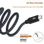 iSeekerKit USB Cable 15ft Extra Long Braided Micro USB Charging Cords [2Pack] Compatible for Android/Windows/PS4 Controller/Samsung Galaxy s7 s6 Plus and More(Black)