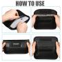 Hodufy Fireproof Faraday Bag, RFID Signal Blocking Bag Shielding Pouch Wallet Case for Cell Phone Privacy Protection and Car Key FOB (Black)