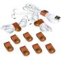 CAILLU 10 Pack cord organizer,cord keeper,cable organizer USB holder,cable management,cable clips,earbud case,wrap headphone,headset winder,Phone earphone clips ties,Tiny leather gifts gadget