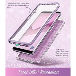 i-Blason Cosmo Series Designed for Galaxy S9 Case, Full-Body Bumper Protective Case with Built-in Screen Protector for Samsung Galaxy S9 2018 Release (Purple)