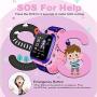 themoemoe Kids Smartwatch, Kids GPS Tracker Watch Kids Waterproof Smart Watch Phone GPS Tracker with SOS Two Way Call (Pink)