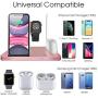 Wireless Charger, QI-EU 4 in 1 Qi-Certified Fast Charging Station Compatible Apple Watch Airpods Pro iPhone 11/11pro/X/XS/XR/Xs Max/8/8 Plus, Wireless Charging Stand Compatible Samsung Galaxy S20/S10