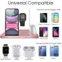 Wireless Charger, QI-EU 4 in 1 Qi-Certified Fast Charging Station Compatible Apple Watch Airpods Pro iPhone 11/11pro/X/XS/XR/Xs Max/8/8 Plus, Wireless Charging Stand Compatible Samsung Galaxy S20/S10