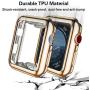 Mastten 2-Pack 38mm Case Compatible for Apple Watch Screen Protector, Full Protective Case TPU HD Ultra-Thin Cover Compatible for iWatch Series 3 2 1, Bronze, Clear