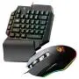 Ergonomic Mobile Phone LED Backlight One-Handed Wired Mouse Gaming Keyboard Set
