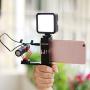 Metal Smartphone Tripod Mount with Cold Shoe Mount, iPhone Tripod Holder Grip Rig Clip for Nexus Samsung iPhone X 8 7 7s 6 6s Plus etc
