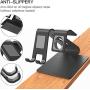 Apple Watch Stand, OMOTON 2 in 1 Universal Desktop Stand Holder for iPhone and Apple Watch Series 5/4/3/2/1 (Both 38mm/40mm/42mm/44mm) (Black)