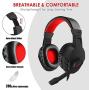 NUBWO Gaming Headset, Xbox One PS4 Headset, Noise Cancelling Over Ear Gaming Headphone Mic, Comfort Earmuffs, Lightweight, Easy Volume Control for Xbox 1 S/X Playstation 4 Computer Laptop (RED)