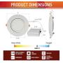 OSTWIN 6 Inch LED Gimbal Recessed Light with Junction Box 12W (60W Eqv) Dimmable Thin Adjustable LED Recessed Light 780lm, 5000K (Daylight), ETL and Energy Star Listed