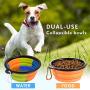 lesotc Pet Water Bottle for Dogs, Dog Water Bottle Foldable, Dog Travel Water Bottle, Dog Water Dispenser, 18 OZ. Lightweight & Convenient with Extra Two Bowls for Travel BPA Free