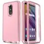 AMENQ Case for LG Stylo 5 L722DL, LG Stylo 5+/Stylo 5V/Stylo 5X Phone Case, [Built-in Screen Protector] Full Body Heavy Duty with TPU Bumper and Rugged Hard PC Armor Protective Cover (Rose Gold)