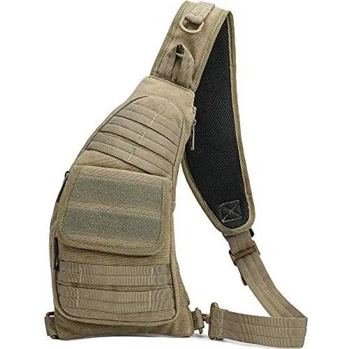Aopuop Sling Bag Canvas Chest Shoulder Backpack Riding Crossbody Bags for Men and Women Aopuop Sling Bag Canvas Chest Shoulder Backpack Riding Crossbody Bags for Men and Women