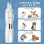 Dog Nail Grinder - Upgraded Professional 2 -Speed Electric Pet Nail Trimmer Powerful Nail Grinder Painless Paws Grooming & Smoothing for Small Medium Large Dogs and Cats