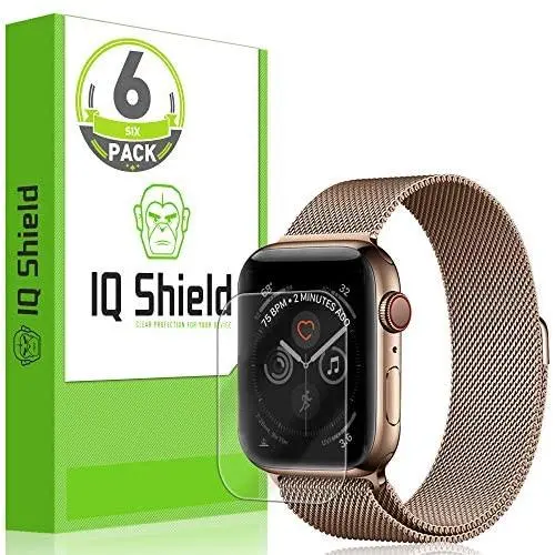 IQ Shield Screen Protector Compatible with Apple Watch Series 4 (44mm)(6-Pack)(Easy Install) Anti-Bubble Clear Film IQ Shield Screen Protector Compatible with Apple Watch Series 4 (44mm)(6-Pack)(Easy Install) Anti-Bubble Clear Film