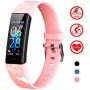 Mgaolo Slim Fitness Tracker for Kids Women,IP68 Waterproof Activity Tracker with Blood Pressure Heart Rate Sleep Monitor,11 Sport Modes Health Smart Watch with Pedometer Alarm Clock,Great Gift