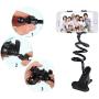 ZTON Cell Phone Holder, Universal Mobile Phone Stand, Lazy Bracket, Flexible Long Arms Clip Mount for IPhone, LG, etc.in Office Bedroom Desktop (Black)