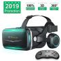 Pansonite Vr Headset with Remote Controller[New Version], 3D Glasses Virtual Reality Headset for VR Games & 3D Movies, Eye Care System for iPhone and Android Smartphones