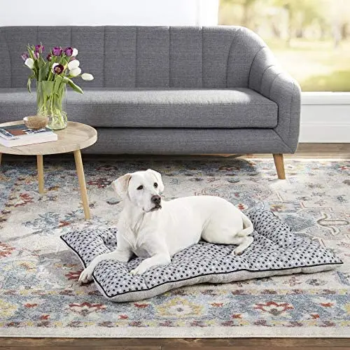 SoHome Pet Bed Deluxe Plush Fill, Reversible Paw Print Design, Machine Washable, Ideal for Dog Crates, Gray SoHome Pet Bed Deluxe Plush Fill, Reversible Paw Print Design, Machine Washable, Ideal for Dog Crates, Gray