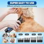 Gimars Professional 6500rpm Low Noise 50db Cordless Rechargeable Dog Clippers, Newest 3.0 Motor Powerful Dog Long Hair Trimmer Grooming Shaver Kit, Electric Pet Hair Clippers for Cat, Dog, Horse