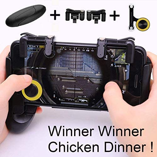 Aoile Gamepad for Knives Out PUBG Mobile Phone Shoot Game Controller L1R1 Shooter Trigger Fire Button 3 in 1 for iOS Android