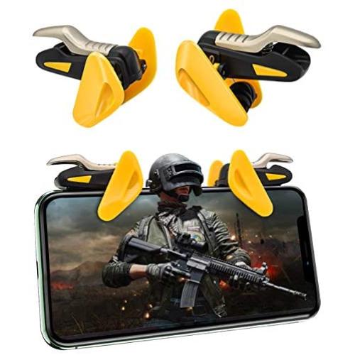 Newseego Mobile Game Controllers, [Upgraded Version] Phone Trigger Key Mobile Shooter Sensitive Aim & Fire Buttons Joystick for Knives Out/Rules of Survival L1R1 for iOS Android Phone