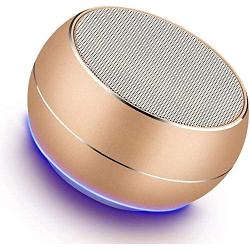 NUBWO Portable Bluetooth Speaker with Enhanced Bass and Stereo Sound, 8H Playtime, Bulti in Mic, Mini Wireless Speaker Portable for Phone, iPad, Mac, Tablet, Echo(Gold)