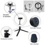 Ring Light, 10 Selfie Ring Light with Adjustable Tripod Stand, LED Makeup Light with Flexible Phone Holder for Live Streaming, YouTube Video, Photography, 3 Light Modes and 10 Brightness Levels