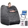 Portable Home 2L Steam Sauna with Remote Control,Indoor Foldable Steam Sauna Tent Spa Pot Loss Weight Detox Relaxation (with Foldable Chair& Timer) (Gray) Portable Home 2L Steam Sauna with Remote Control,Indoor Foldable Steam Sauna Tent Spa Pot Loss Weight Detox Relaxation (with Foldable Chair& Timer) (Gray)