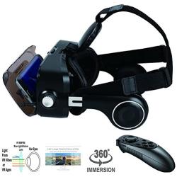 VR Headset Virtual Reality Headset 3D Glasses with 120°FOV, Anti-Blue-Light Lenses, Stereo Headset, for All Smartphones with Length Below 6.3 inch Such as iPhone & Samsung HTC HP LG etc. (V7.0 -BR)